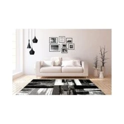 Paris Prix Tapis Tissé à Poils Courts ""Roseau"" Argent - 200 X 290 Cm -Magasin Joss & Main tapis tisse a poils courts roseau argent 1