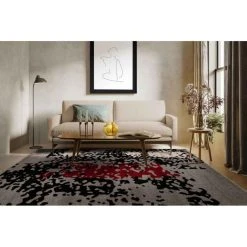 Paris Prix Tapis Tissé Imprimé Naila Noir & Rouge 160 X 230 Cm -Magasin Joss & Main tapis tisse imprime naila noir et rouge 160 x 230 cm 14144680 39446644 1140x1140