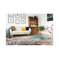 Paris Prix Tapis Vintage à Poils Courts ""Indiana III"" Bleu - 120 X 170 Cm -Magasin Joss & Main tapis vintage a poils courts indiana iii bleu 1