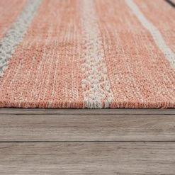 Paco Home Tapis De Salon, Tissage Plat Tissé À La Main Design Ethnique, Rouge ... -Magasin Joss & Main teppich fransen streifen wohnzimmer orange 2