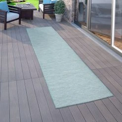 Paco Home Tapis Intérieur & Extérieur Pour Salon Balcon Terrasse Tissé À Pla... -Magasin Joss & Main teppich outdoor modern blau 1a