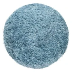 Paco Home Tapis De Salon Poils Longs Shaggy Pastel Uni Doux Turquoise -Magasin Joss & Main teppich wohnzimmer hochflor weich tuerkis rund 2