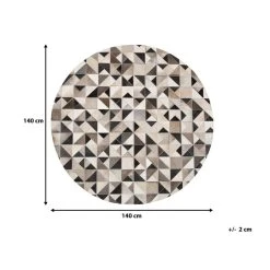 Beliani Tapis En Cuir Gris/beige ø 140 Cm KIRKLAR - Gris Beige -Magasin Joss & Main undef src sa picid 742823 x 2560 type whitesh image