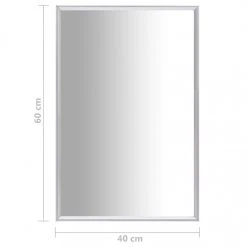 VidaXL Miroir Argenté 60x40 Cm -Magasin Joss & Main vidaxl miroir argente 60x40 cm 10602202 27574274 1140x1140
