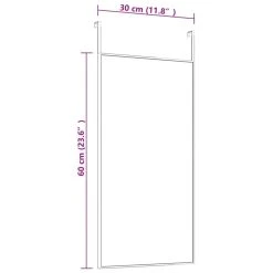 VidaXL Miroir De Porte Noir 30x60 Cm Verre Et Aluminium -Magasin Joss & Main vidaxl miroir de porte noir 30x60 cm verre et aluminium 13701288 37785490 1140x1140