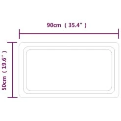 VidaXL Miroir De Salle De Bain à LED 90x50 Cm -Magasin Joss & Main vidaxl miroir de salle de bain a led 90x50 cm 14113472 39320652 1140x1140 1