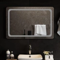 Alternative view of VidaXL Miroir De Salle De Bain à LED 90x60 Cm