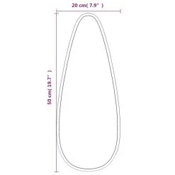 VidaXL Miroir Mural Noir 50x20 Cm -Magasin Joss & Main vidaxl miroir mural noir 50x20 cm 14116542 39334632 1140x1140