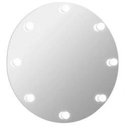 Alternative view of VidaXL Miroir Mural Sans Cadre Avec Lampes LED Rond Verre