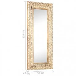 VidaXL Miroir Sculpté à La Main 110x50x2,6 Cm Bois De Manguier Solid... -Magasin Joss & Main vidaxl miroir sculpte a la main 110x50x11 cm bois de manguier solide 10602180 27574172 1140x1140