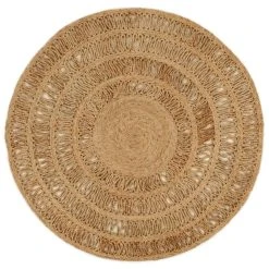 VidaXL Tapis Jute Tressé à La Main 120 Cm Rond