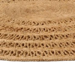 Alternative view of VidaXL Tapis Jute Tressé à La Main 120 Cm Rond