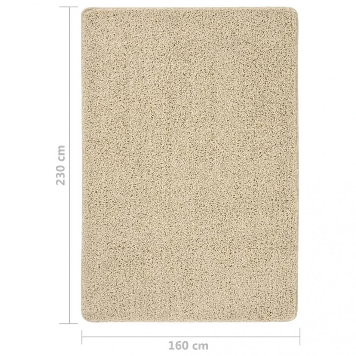VidaXL Tapis Shaggy Antidérapant Crème 160x230 Cm 7 VidaXL Tapis Shaggy Antidérapant Crème 160x230 Cm – Image 5